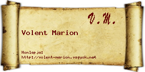Volent Marion névjegykártya